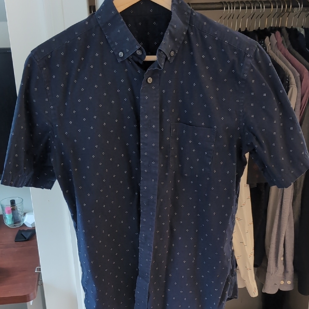 Classic Navy Button-Down Shirt